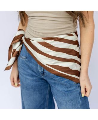 Women's Satin Striped Headscarf