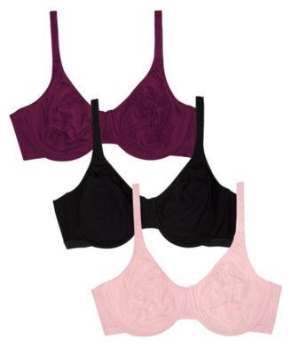 Women's Cotton Stretch Extreme Comfort Bra, 3 Pack
