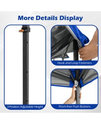 10 x 10 ft Pop Up Canopy Tent with Carrying Bag and Stakes