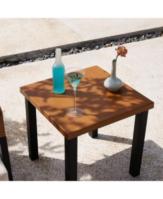 3-Piece Patio Conversation Set with 2 Armchairs & Coffee Table, Modern Garden Furniture