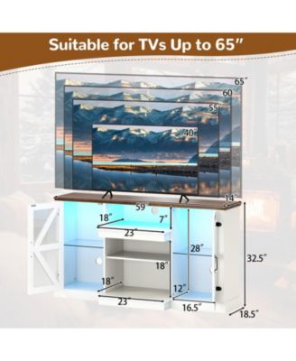 59-Inch LED Media Console with 22 Dynamic Lighting Modes