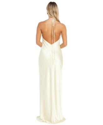 Juniors' Halter-Neck Slip Dress