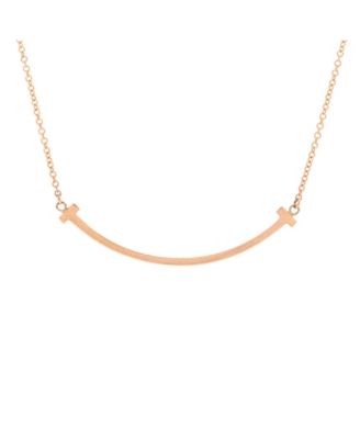 Pre-Owned Tiffany and Co T Smile Pendant Necklace