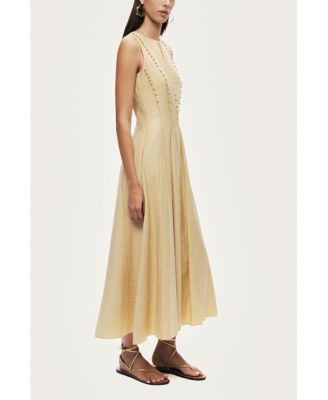 Women's Sleeveless Textured Midi Dress