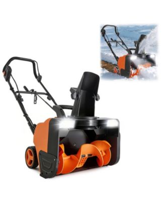 Electric Snow Blower, 20 inch, 15A Corded Snow Thrower with LED Headlights