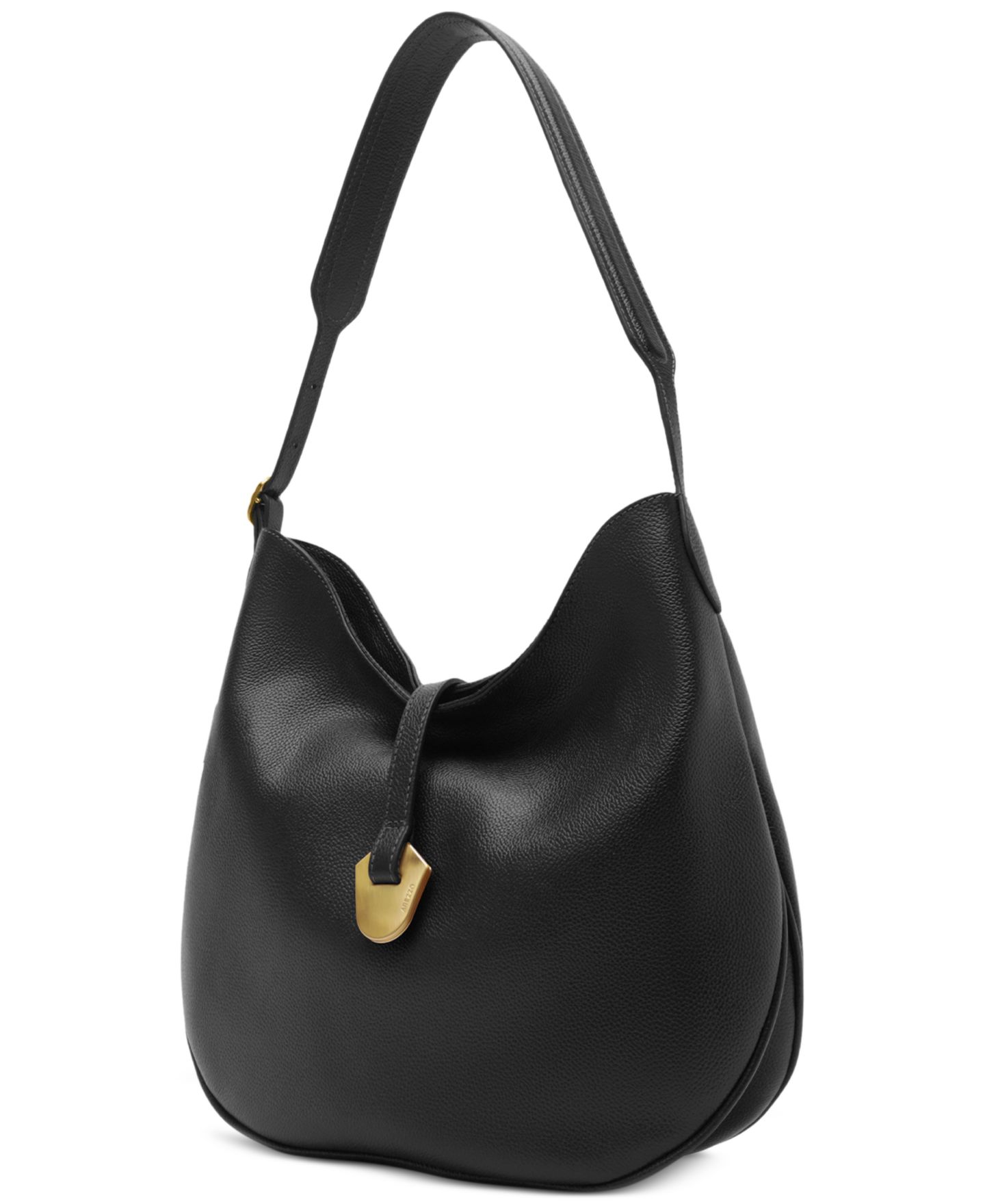 Женская сумка Arezzo Sabrina Large Leather Snap Button Hobo Handbag, цвет: Чёрный — фото 5