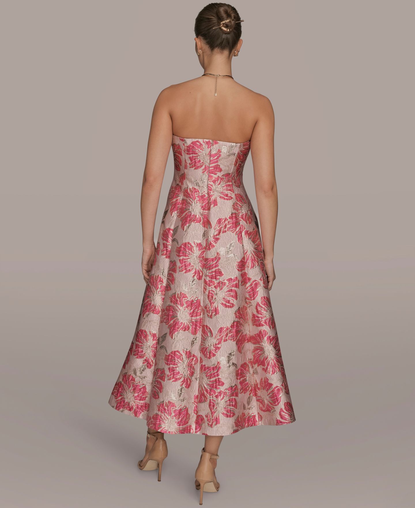 Женское платье Donna Karan New York Jacquard Strapless A-Line, цвет: Разноцветный — фото 4