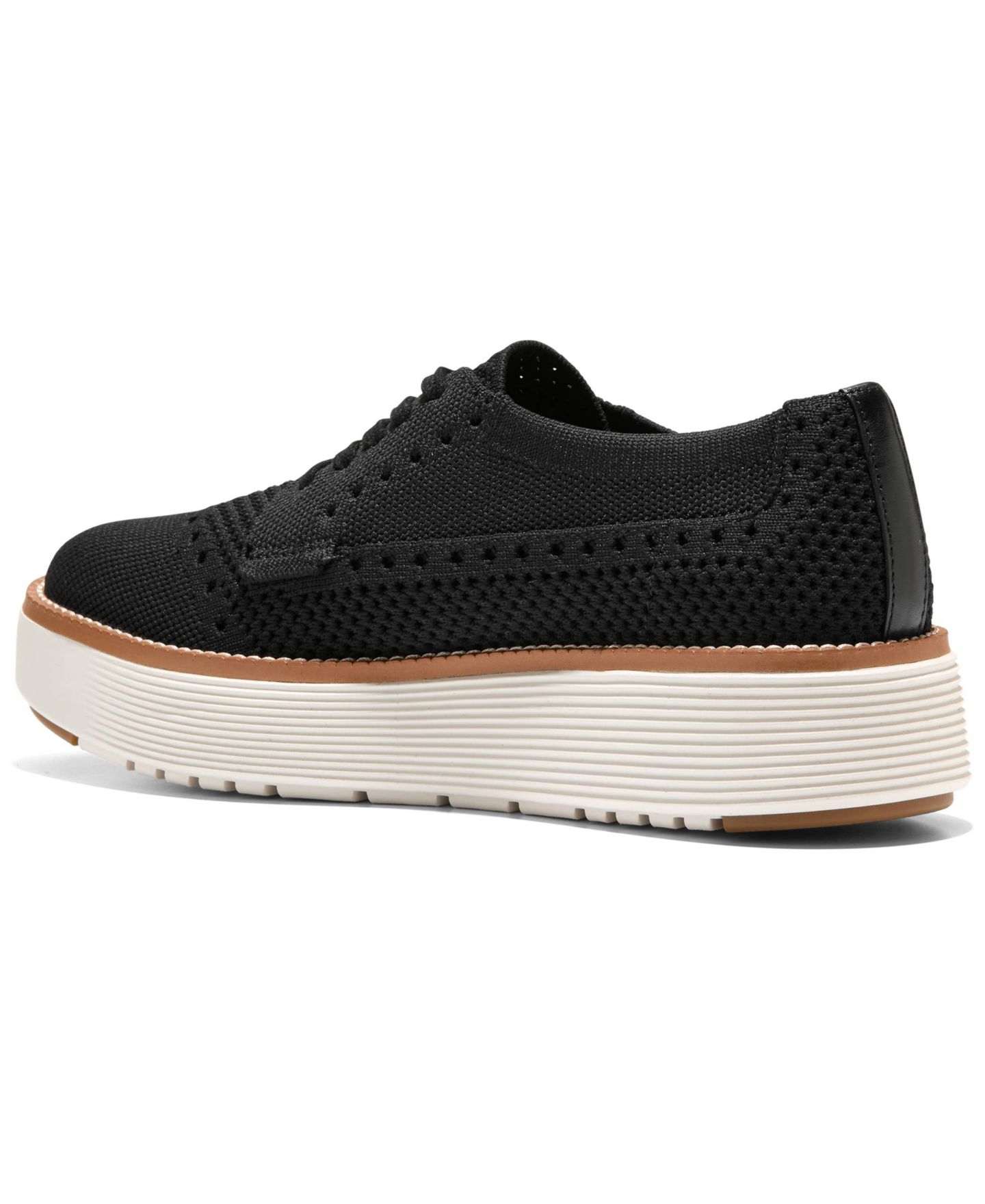 Женские кроссовки Cole Haan Grand Citymotion Stitchlite Platform Oxfords, цвет: Чёрный — фото 3