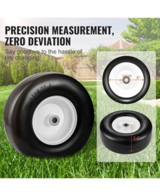 Lawn Mower Tires with Rim, 13x5-6", Tubeless, 2-Pack, Flat-Free PU Tires