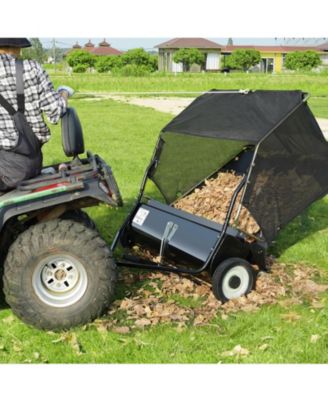 Tow Behind Lawn Sweeper, 50 in, 26 cu. ft Capacity, Adjustable Sweeping Height