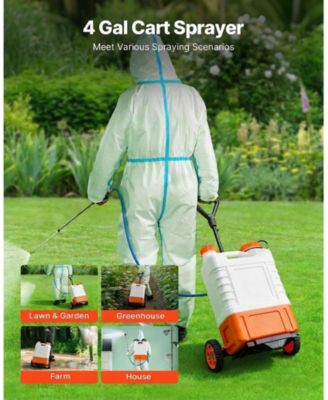 Battery Powered Backpack Sprayer, 4 Gallon Tank, 8 Nozzles, Adjustable Pressure