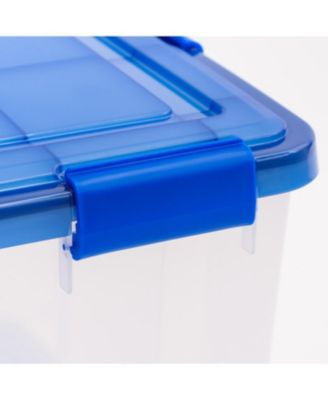 USA 3Pack 74qt WEATHERPRO Airtight Plastic Storage Bin with Lid and Seal and Secure Latching Buckles