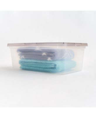USA 6 Quart Snap Top Plastic Storage Box, 10 Pack