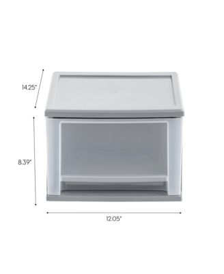 USA, Inc. 12" W Stackable Storage Drawer, Pack of 3