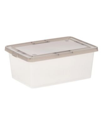 USA 14.5 Quart Snap Top Plastic Storage Box, 6 Pack