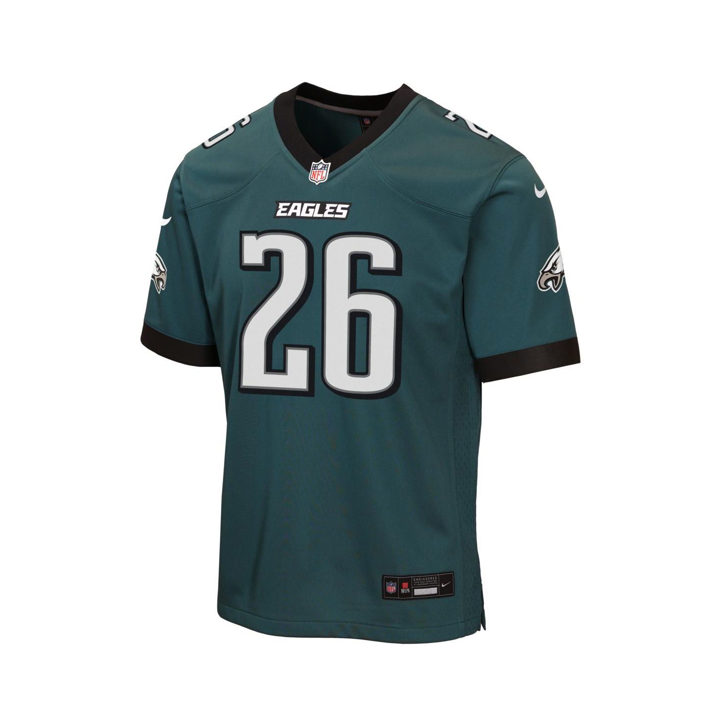 Детское джерси Nike Saquon Barkley Philadelphia Eagles Team Game, Midnight Green — фото 2