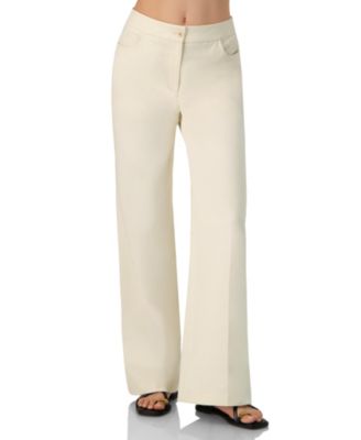 Women's Cotton Wide-Leg Straight Pants