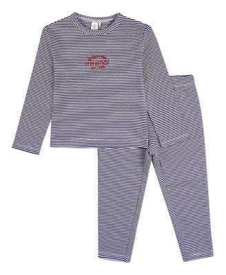 Kids Boys Mini-Stripe Cotton-Rich 2 Piece Lounge Set