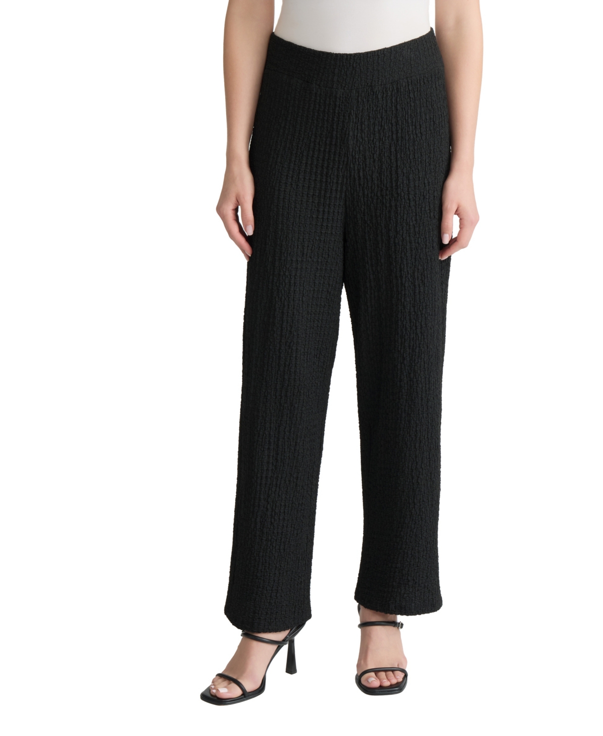 Jones New York Women's Mid Rise Wide Leg Pants In Jones Black