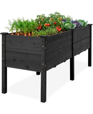 Raised Garden Bed, Extra Deep  Depth, Elevated Wood Planter Stand