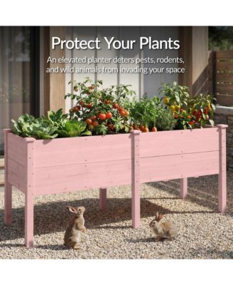  Raised Garden Bed, Extra Deep 16" Depth, Elevated Wood Planter Stand