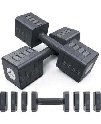 Adjustable Dumbbells Hand Weights Set 5 in 1 10 LB Set of 2 Fast Adjust Free Weights for Women Men Home Gym Exercise Strength