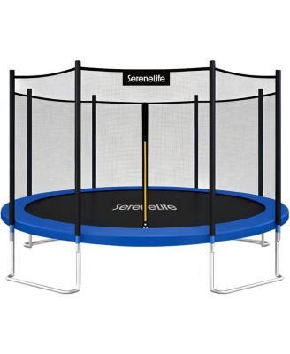 Outdoor Trampoline with Enclosure & Ladder - 8FT/10FT/12FT/14FT Heavy-Duty Anti-Rust, ASTM Approved for Kids & Adults