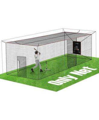 Baseball Softball Batting Cage Net with Realistic Catcher, Net Only, Backyard Practice Batting Cage Net, Heavy Duty Multi-Purpose Sports Net