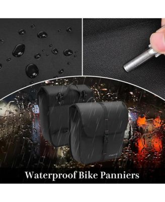 20L Bike Pannier Bags 2 Pack Waterproof Bicycle Rear Rack Storage Saddle Bags for Cycling Commuting Travel