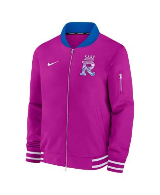 Men's Purple Kansas City Royals 2026 City Connect Authentic Collection Relaxed Full-Zip Bomber Jacket