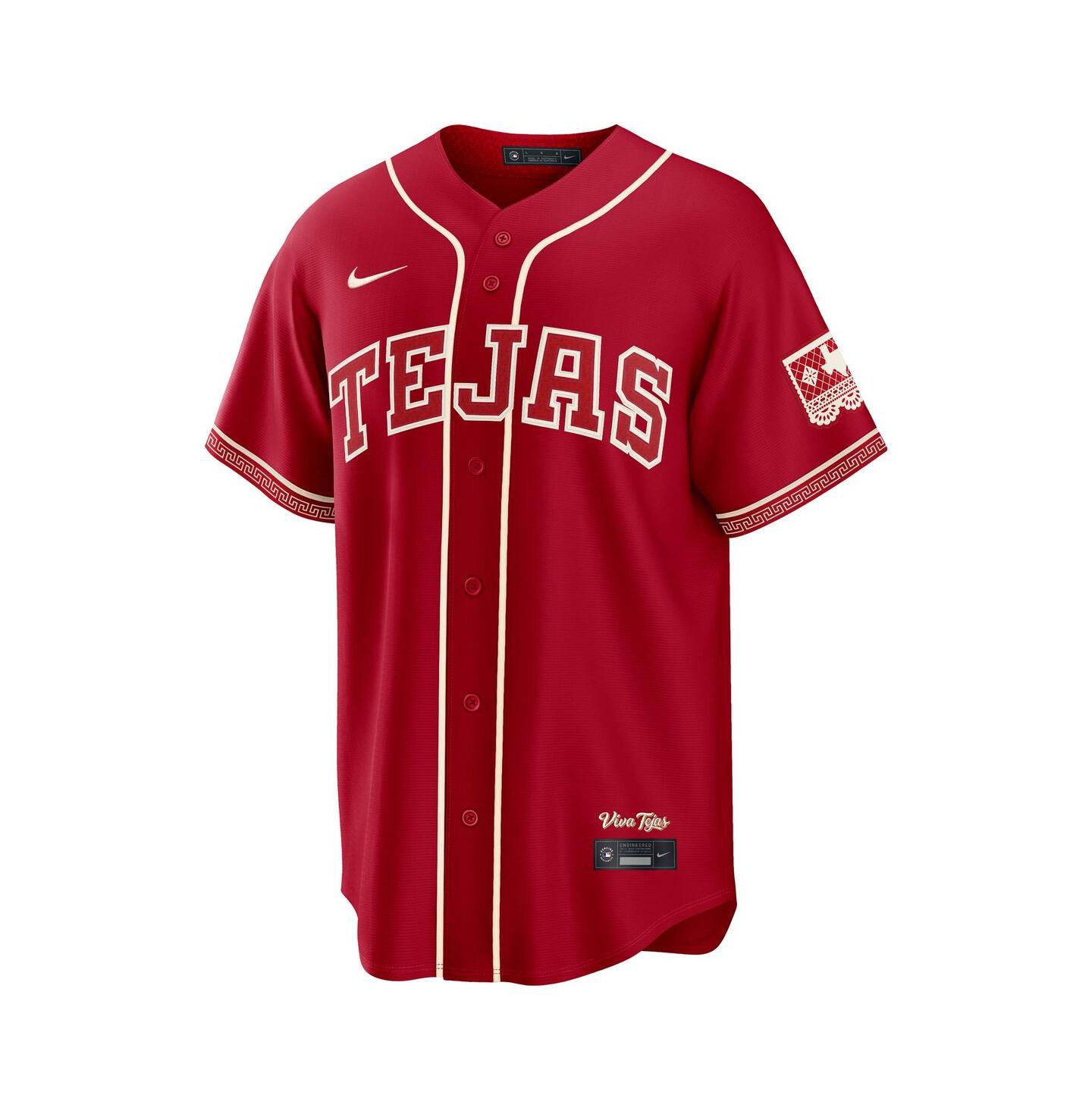 Мужской топ Nike Brandon Nimmo Red Texas Rangers 2026 City Connect Stadium Jersey — фото 2
