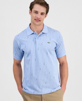 Men's Print Stripe Polo Shirt
