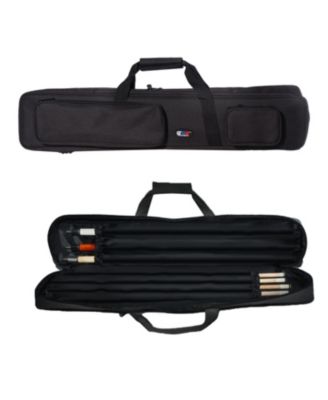 3x4 Soft Pool Cue Case Billiard Pool Cue Stick Carrying Bag- Holds 3 Butts and 4 Shafts