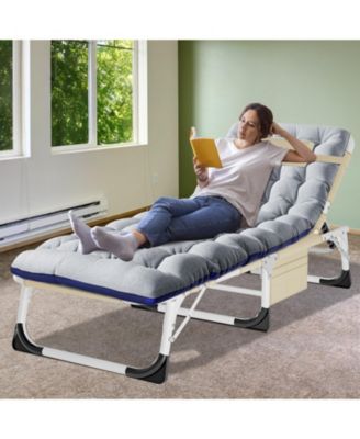 Camping Bed Portable Folding Oxford Heavy-duty With Mat Bag Camping Outdoor Recreation Gear