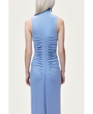 Women's Sleeveless Ruched Maxi Dress