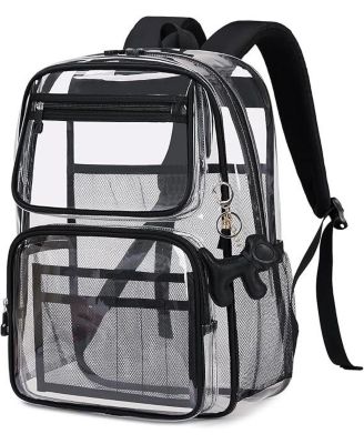 Clear Backpack for School Girls, Heavy Duty TPU Transparent Backpack Stadium Events Approved, Clear Bookbag