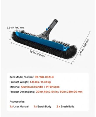 20in Pool Brush Head With Nylon Bristles for Inground and Above Ground Pools
