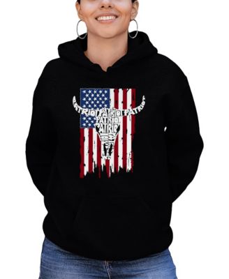 Women's Patriot Flag Word Art Hooded Sweatshirt