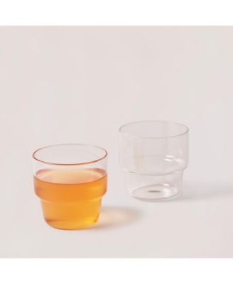 Stackable Glass Tumbler - set of 4