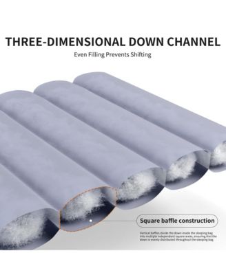 Ultralight Down Sleeping Bag, 650FP, 3-4 Season, Adults, 32-42, Waterproof, Compact, Camping