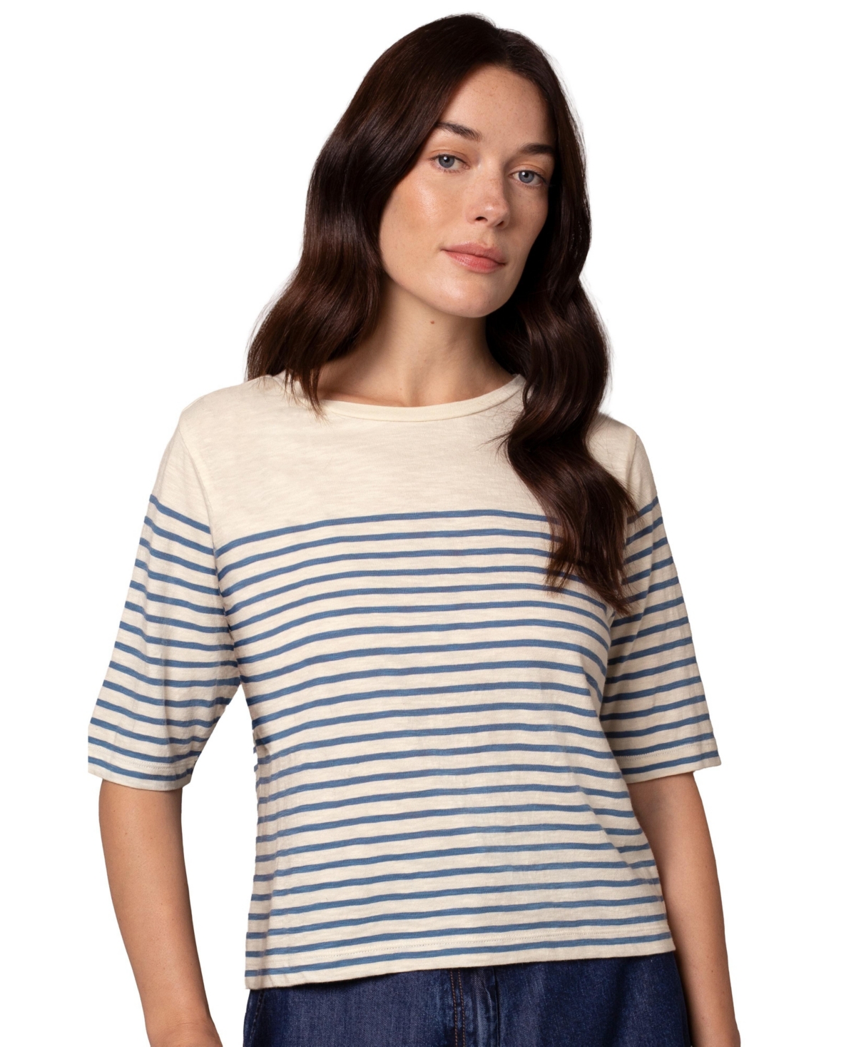 Celtic & Co. Women's Stripe Sleeve T-shirt
