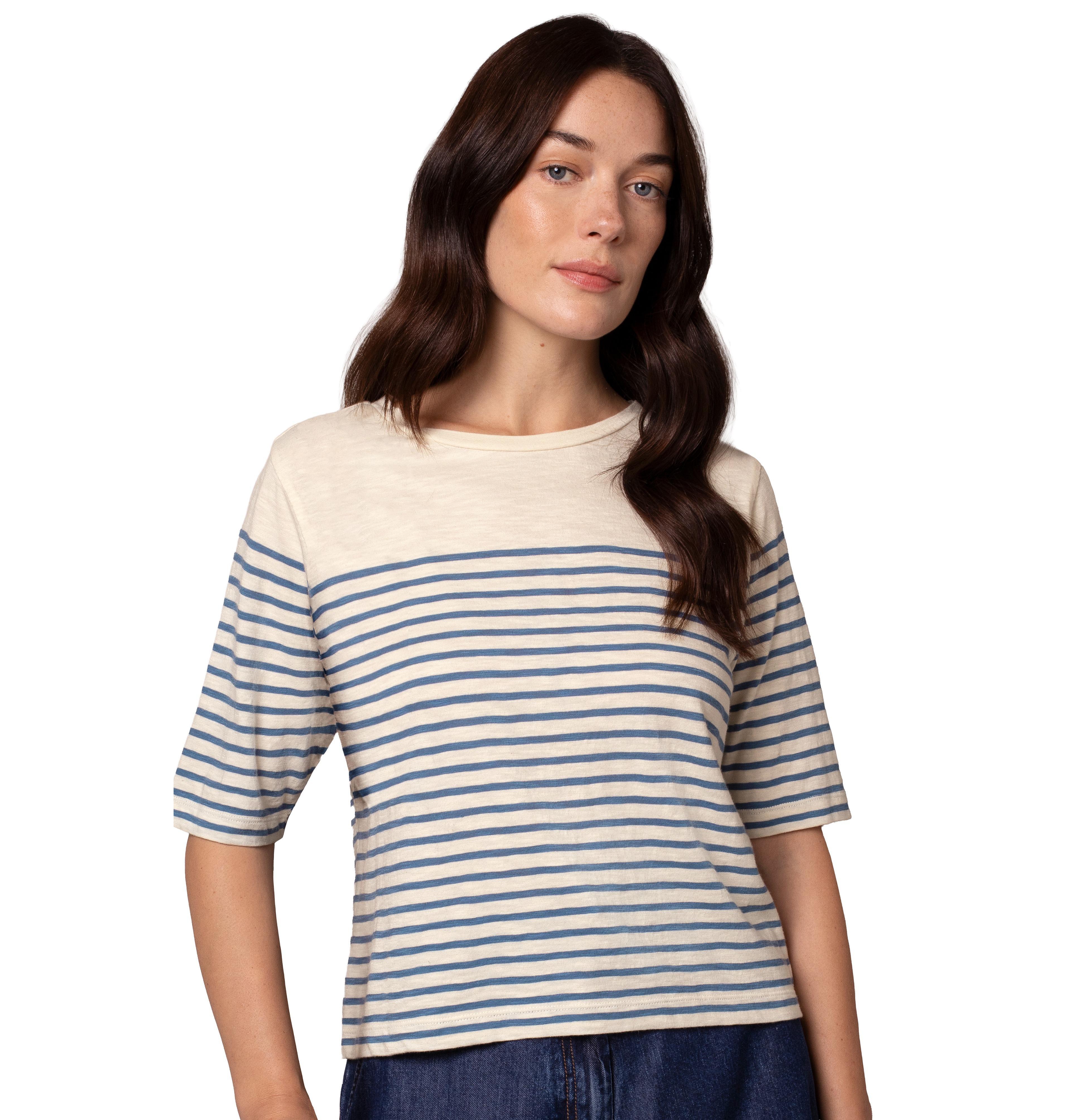 Celtic & Co. Women's Stripe Sleeve T-shirt