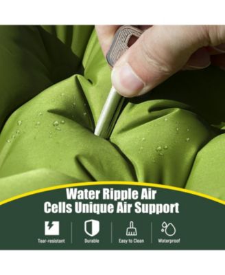 2 Person Self Inflating Sleeping Pad with Pillow Foot Pump Camping Outdoor Recreation Gear