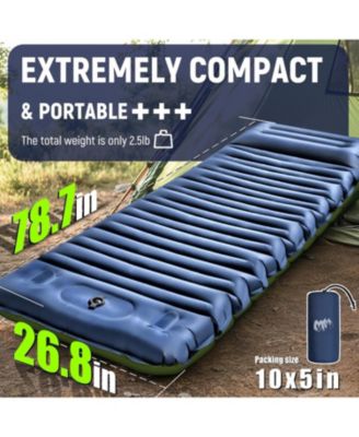 Camping Sleeping Pad Inflatable Mat Built-in Foot Pump Camping Outdoor Recreation Gear
