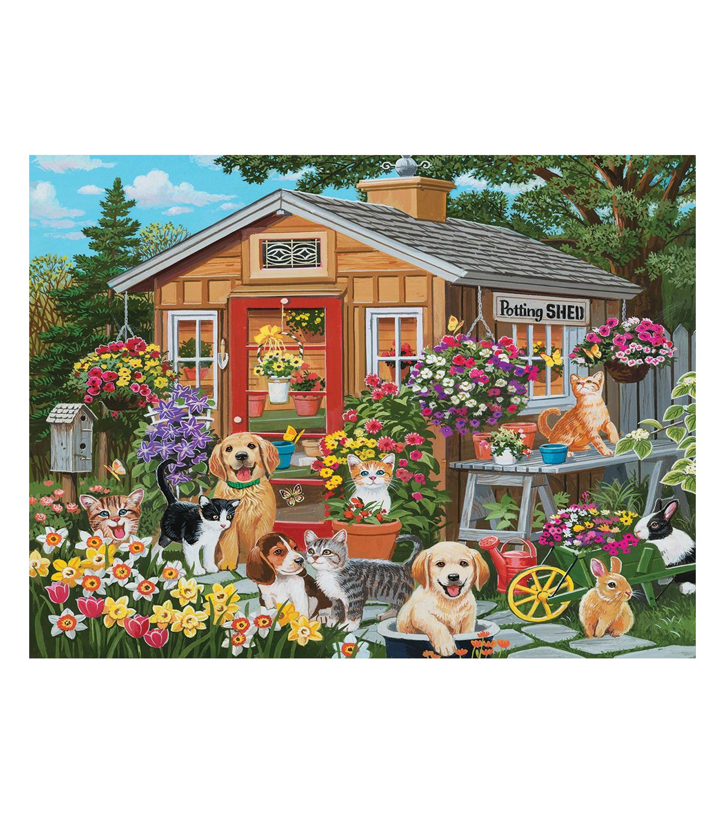 Пазл SunsOut Backyard Potting Shed 500 piece Jigsaw Puzzle for Adults — фото 3
