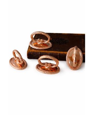 Vintage Inspired Copper Napkin Rings - Set of 4