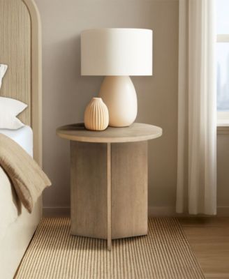 Sadie 22" Wood Round Accent Table