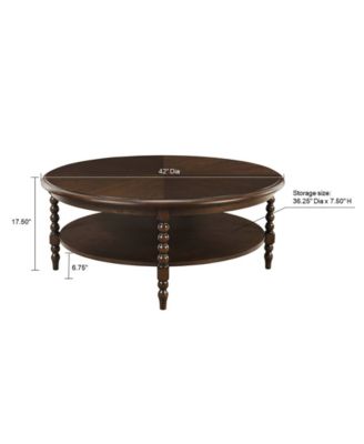 Philippe 42" Wood Round Coffee Table