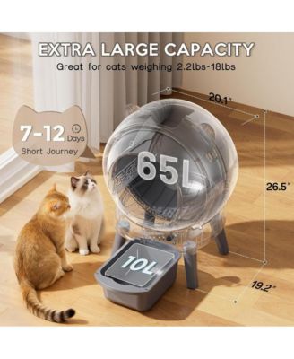 Dual color self cleaning litter box with large capacity, APP control