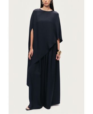 Women's Draped Cape Blouse